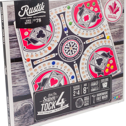 Rustik 4-Player Tock/Pachisi Game - 15 inch