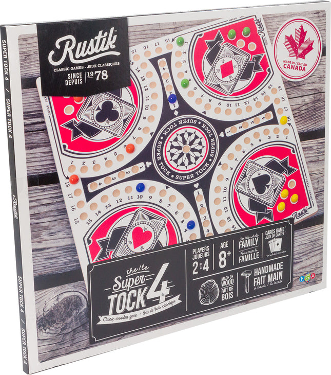 Rustik 4-Player Tock/Pachisi Game - 15 inch