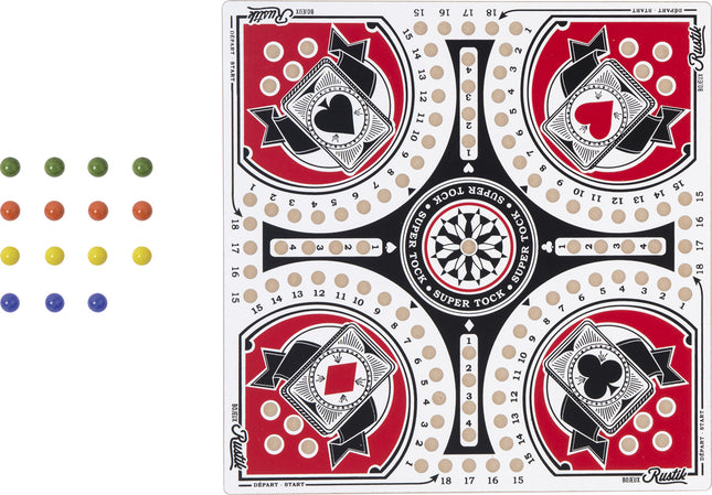 Rustik 4-Player Tock/Pachisi Game - 15 inch