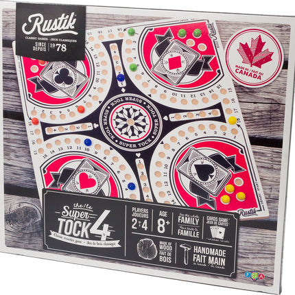 Rustik 4-Player Tock/Pachisi Game - 15 inch