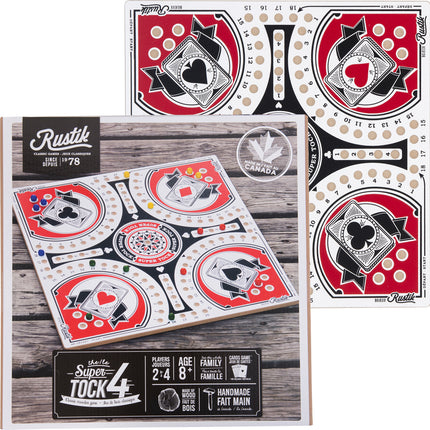 Rustik 4-Player Tock/Pachisi Game - 15 inch