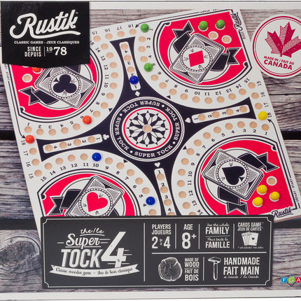 Rustik 4-Player Tock/Pachisi Game - 15 inch