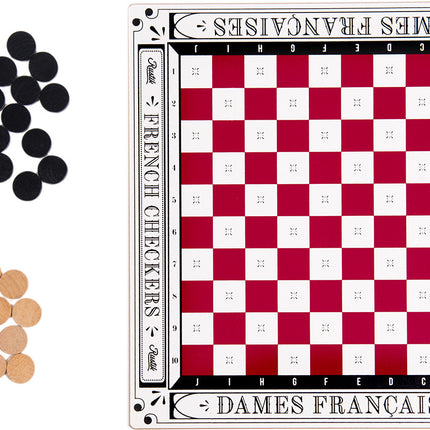 Rustik 4-in-1 Classic French Checkers