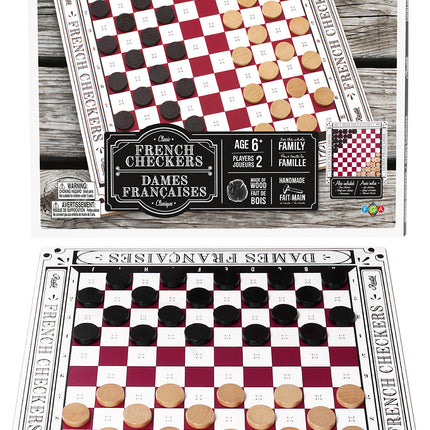 Rustik 4-in-1 Classic French Checkers