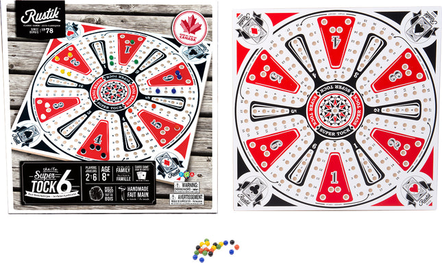 Rustik 6-Player Tock/Pachisi Game