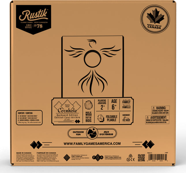 Rustik Foldable Cornhole Backyard Edition