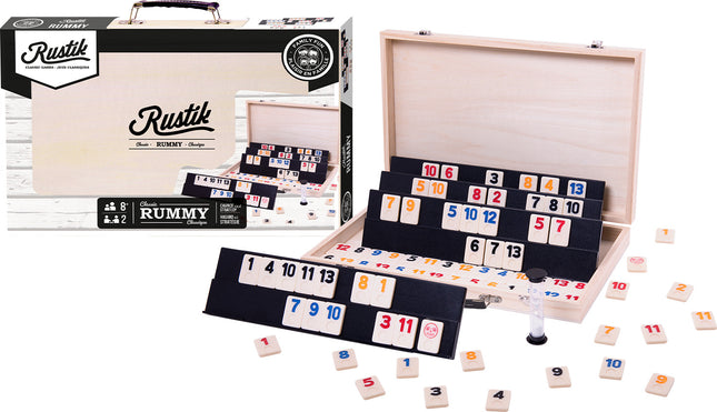 Rustik Deluxe Rummy - Wood Case