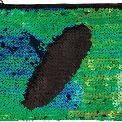 Mermaid/Black Magic Sequin Zip Pouch
