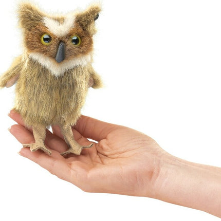 Mini Owl, Great Horned Finger Puppet