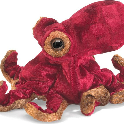 Mini Red Octopus Finger Puppet
