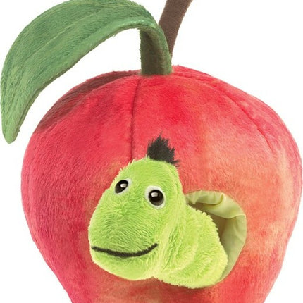 Worm in Apple Finger Puppet