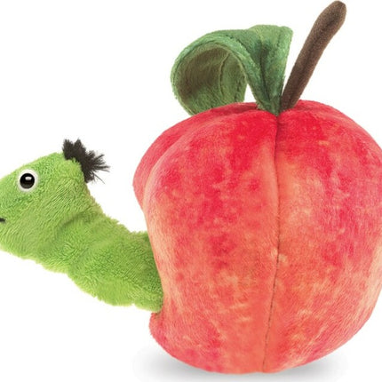 Worm in Apple Finger Puppet