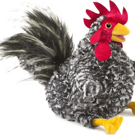 Barred Rock Rooster Hand Puppet