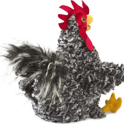 Barred Rock Rooster Hand Puppet