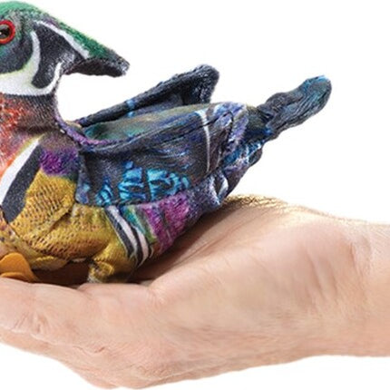 Wood Mini Duck Finger Puppet