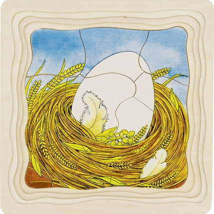 Puzzle - Chicken, 4 Layers, 44 pieces
