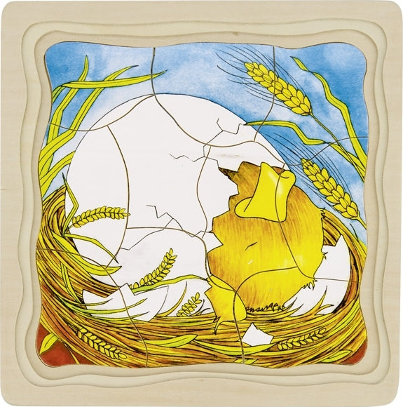 Puzzle - Chicken, 4 Layers, 44 pieces