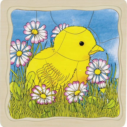 Puzzle - Chicken, 4 Layers, 44 pieces