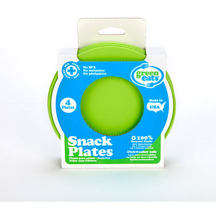 Green Eats Snack Plate-4 Per Set-green