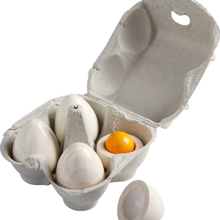 Wooden Eggs with Removable Yolk Play Food