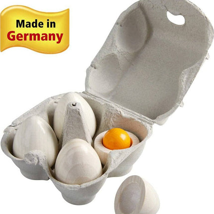 Wooden Eggs with Removable Yolk Play Food
