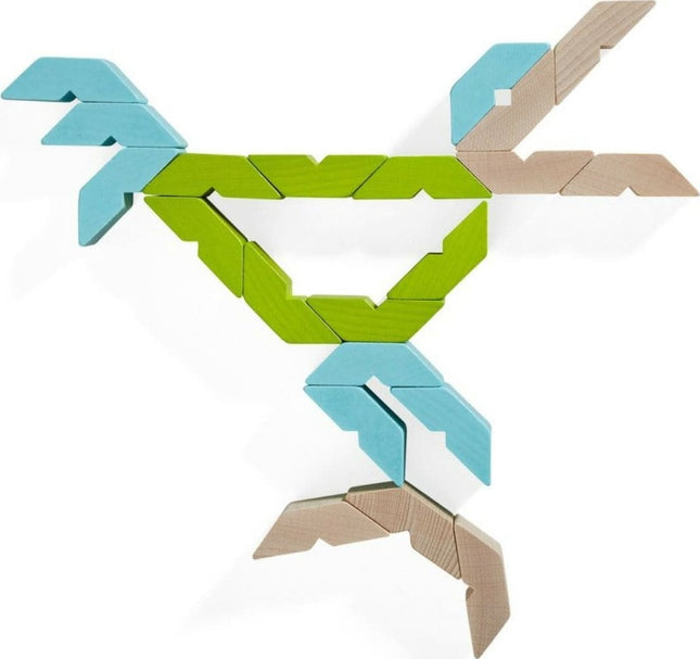 Varius 21 Piece Wooden Building Blocks