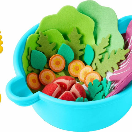 Mixed Salad Bowl with Felt Veggies