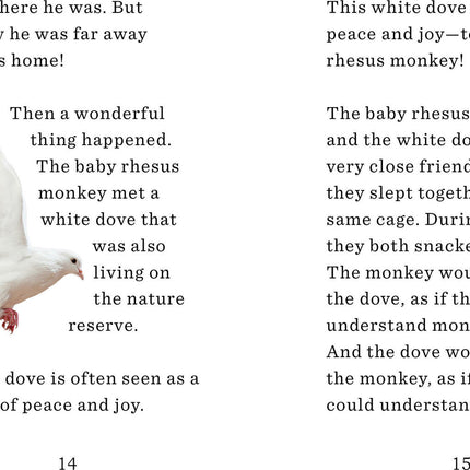 Unlikely Friendships for Kids: The Monkey & the Dove: And Four Other Stories of Animal Friendships