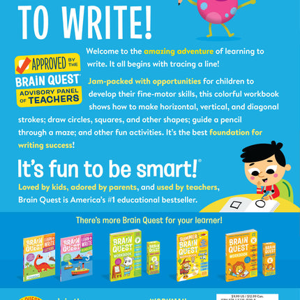 Brain Quest Learn to Write: Pen Control, Tracing, Shapes, and More