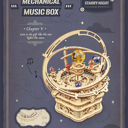 3D Wooden Puzzle Music Box - Starry Night