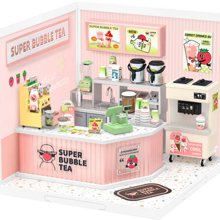 DIY Miniature House Kit: Double Joy Bubble Tea