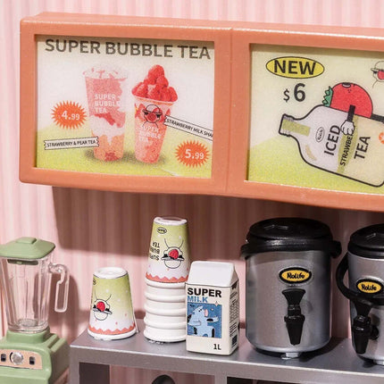 DIY Miniature House Kit: Double Joy Bubble Tea
