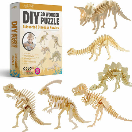 3D Classic Wooden Puzzle Bundle - Dinosaurs