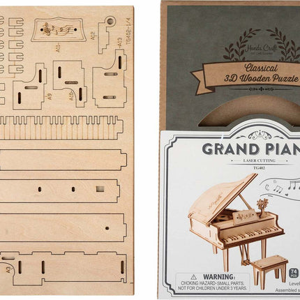 3D Modern Wooden Puzzle - Piano