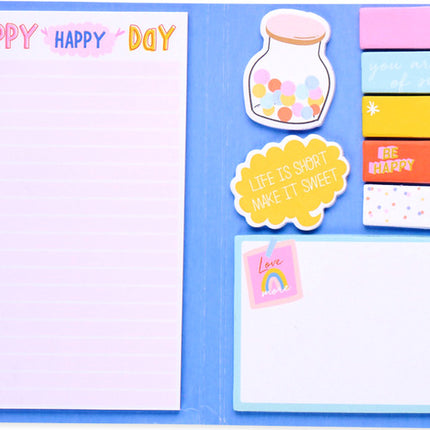 Side Notes Sticky Tab Note Pad - Happy Day