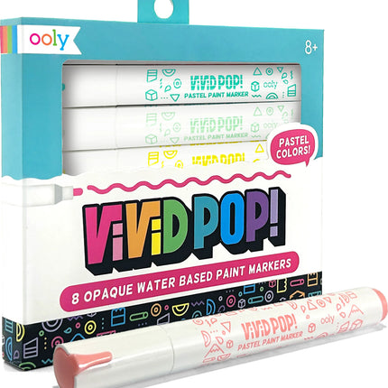 Vivid Pop! Water Based Paint Markers - Pastel - Set of 8