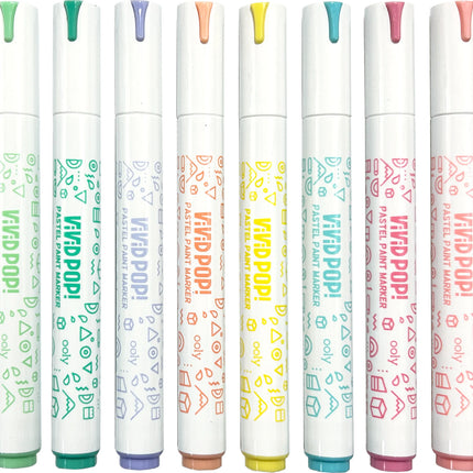 Vivid Pop! Water Based Paint Markers - Pastel - Set of 8