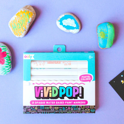 Vivid Pop! Water Based Paint Markers - Pastel - Set of 8