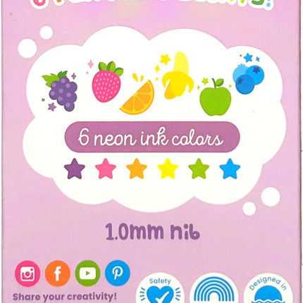 Yummy Yummy Scented Gel Pens - Neon - Set of 6