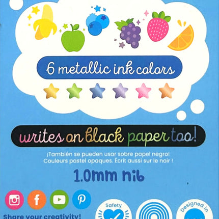 Yummy Yummy Scented Gel Pens - Metallic - Set of 6