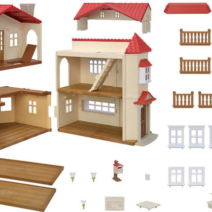 Calico Critters Red Roof Country Home – Secret Attic Playroom