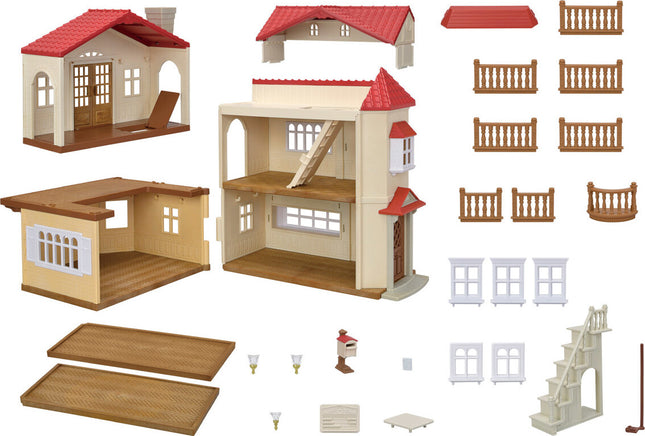 Calico Critters Red Roof Country Home – Secret Attic Playroom