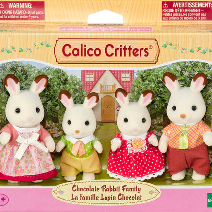 Calico Critters Chocolate Rabbit Family
