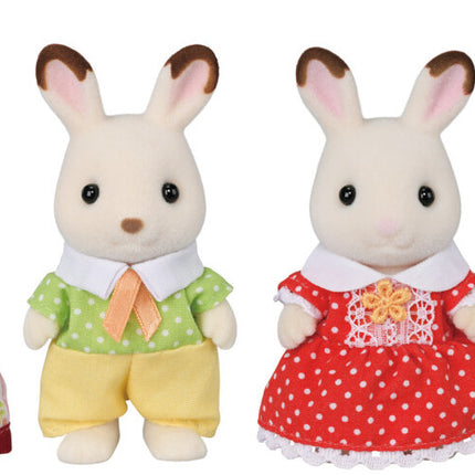 Calico Critters Chocolate Rabbit Family