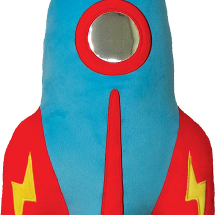 Rocket Embroidered Pillow Back