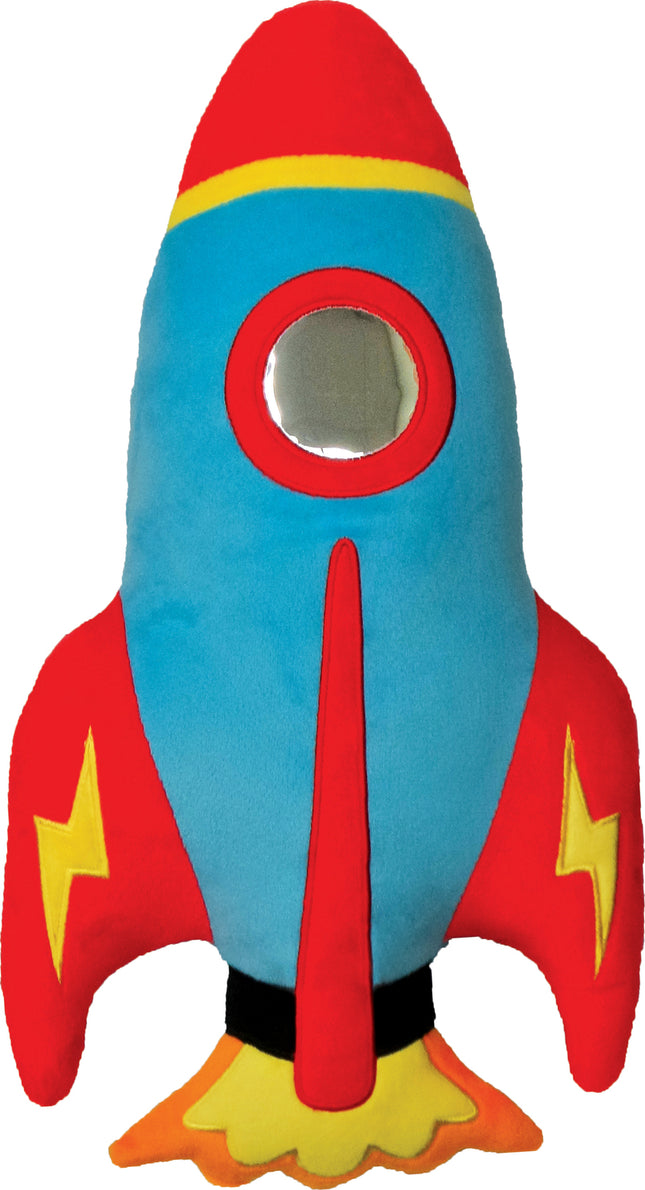 Rocket Embroidered Pillow Back