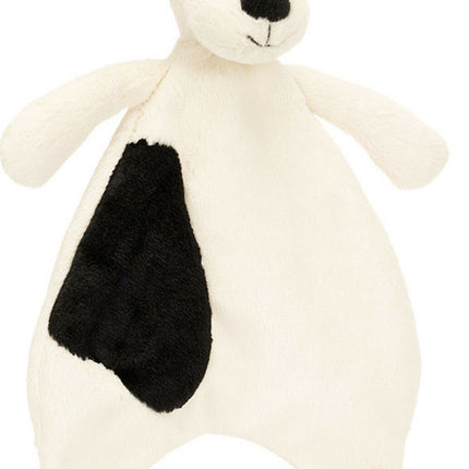 Bashful Black and Cream Puppy Comforter