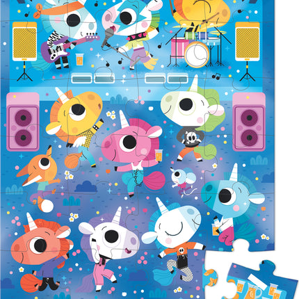 Unicorns Rock Concert Suitcase Puzzle - 24 Pieces