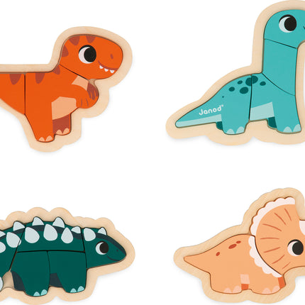 Dino - 4 Progressive Puzzles Dino