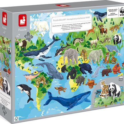 Educational Puzzle: World Wildlife Fund Priorities Species 350 Pcs